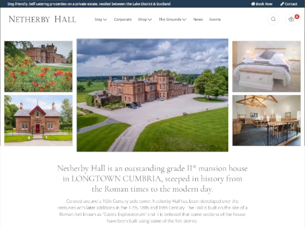 Netherby Hall Apartment and Room Booking Website Design by QCD Lancaster