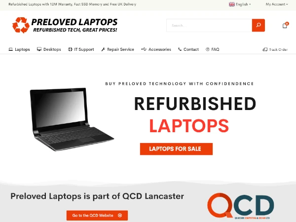 Preloved Laptops Website Design by QCD Lancaster